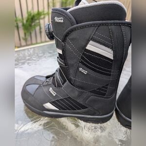 Vans Black and Gray Snowboard Boots